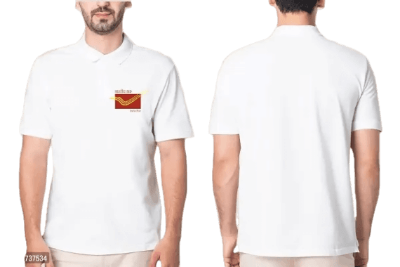 Printed T-Shirt for Unisex Indian Post | Collar Polo Half Sleeve T-Shirt (Pack of 1)