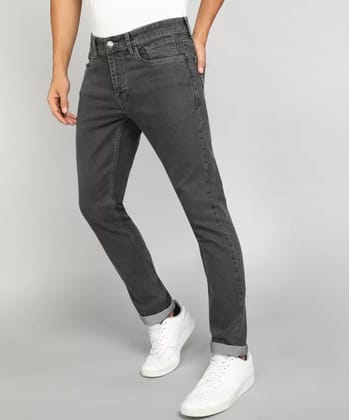 Men Slim Mid Rise Grey Jeans