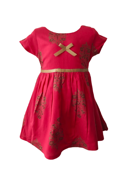 Cotton Regular Wear Kids Girls Frock