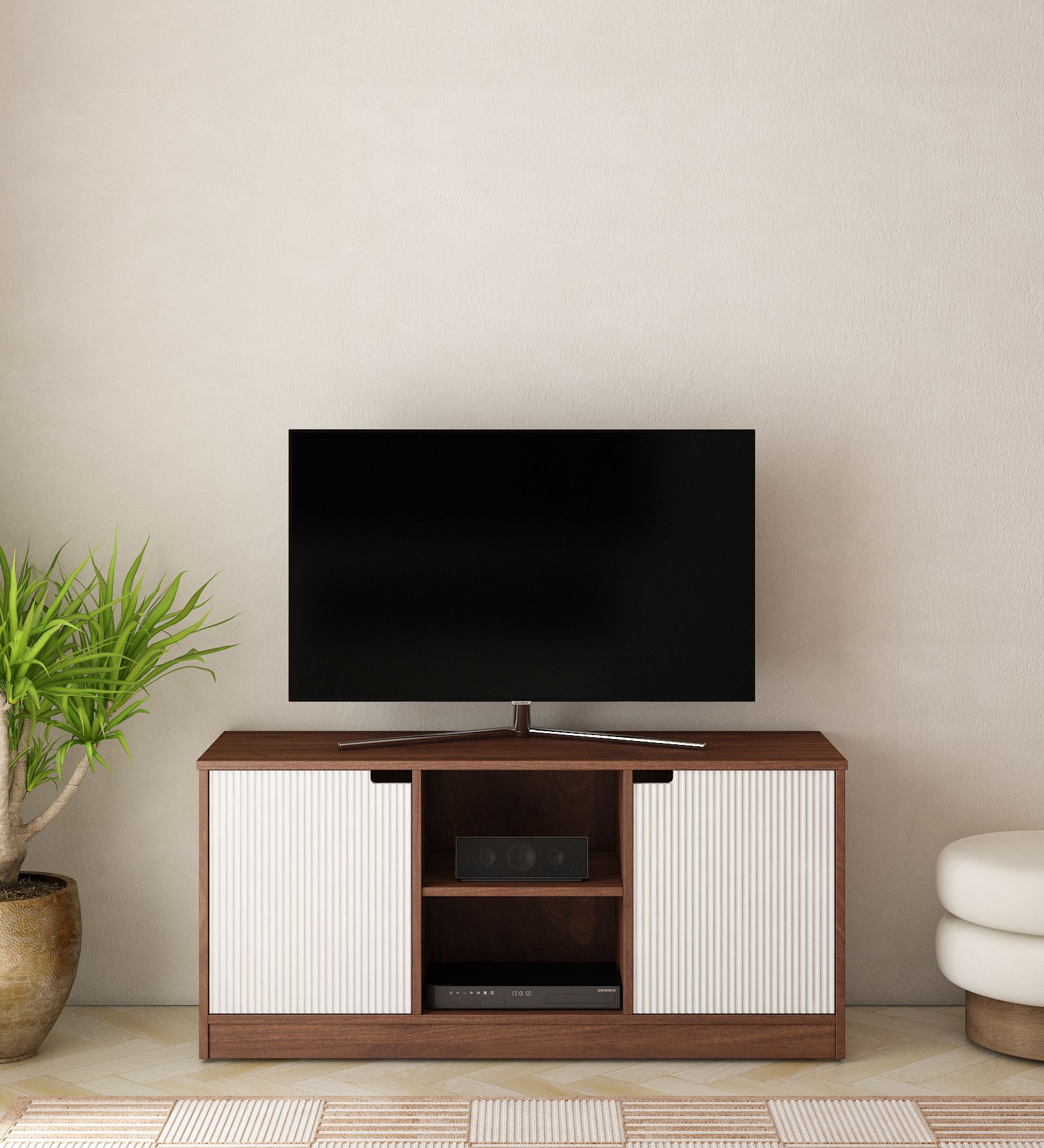 Regal TV Console in Columbian Walnut Finish,