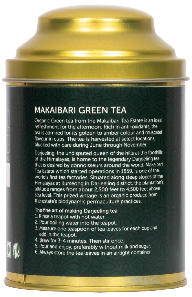 Organic Darjeeling Green Tea from Makaibari Tea Garden - 100g