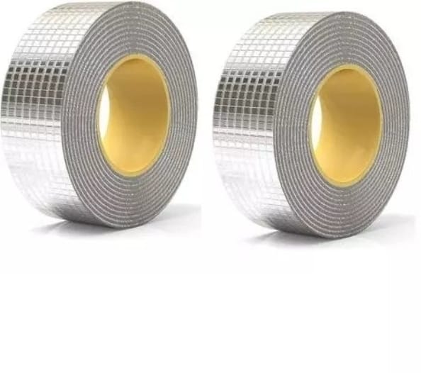 Self-Adhesive Insulation Resistant High Temperature Heat Reflective Aluminium Foil Tape (Pack of 2)