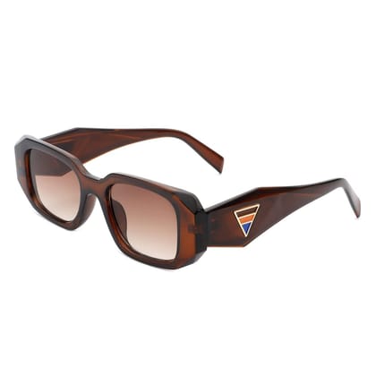 Eyenaks Retro Vintage Narrow Rectangular Abstract Unisex Sunglasses UV400 Protected -Pack of 1
