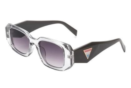 Eyenaks Retro Vintage Narrow Rectangular Abstract Unisex Sunglasses UV400 Protected -Pack of 1 (Grey)