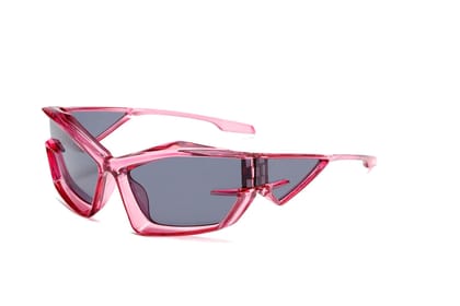 Eyenaks Funky Street Wear Wrap Style Sports Sunglasses For Men And Women With UV400 Protection Lens material Polycarbonate Pack Of 1. (Pink)