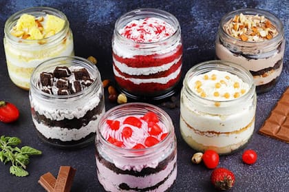 4 Jar Cakes Combo Pack __ Small Jar (200 Ml),Black Forest Jar Cake,Black Forest Jar Cake,Black Forest Jar Cake,Black Forest Jar Cake