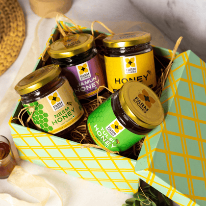 Festive Gift Box of 4 - Natural Honey