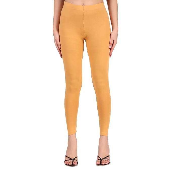 Maya Boutique Women Solid Ankle Length Leggings-Chiku
