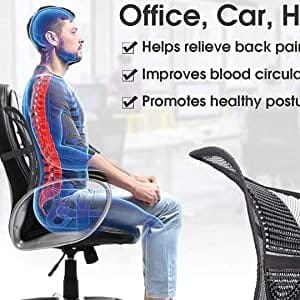 Car Seat Office Chair Massage Back Lumbar Support Mesh Ventilate Cushion  Pad Black Mesh Back Lumbar Cushion for Car Driver
