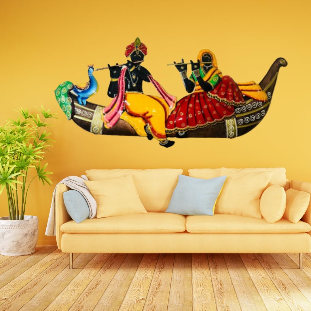 HERITAGE DIVINE- Handcrafted Unique Idol Radha Krishna Wall Hanging ...