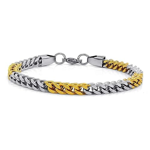 Classic Cable Bracelet in Sterling Silver with 14K Yellow Gold and  Diamonds, 7mm | David Yurman