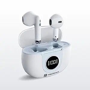 Portronics Harmonics Twins S8 True Wireless in Ear Earbuds  (White)