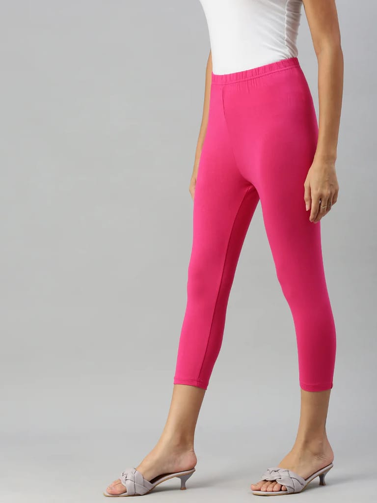 Prisma leggings capri-Rani Pink