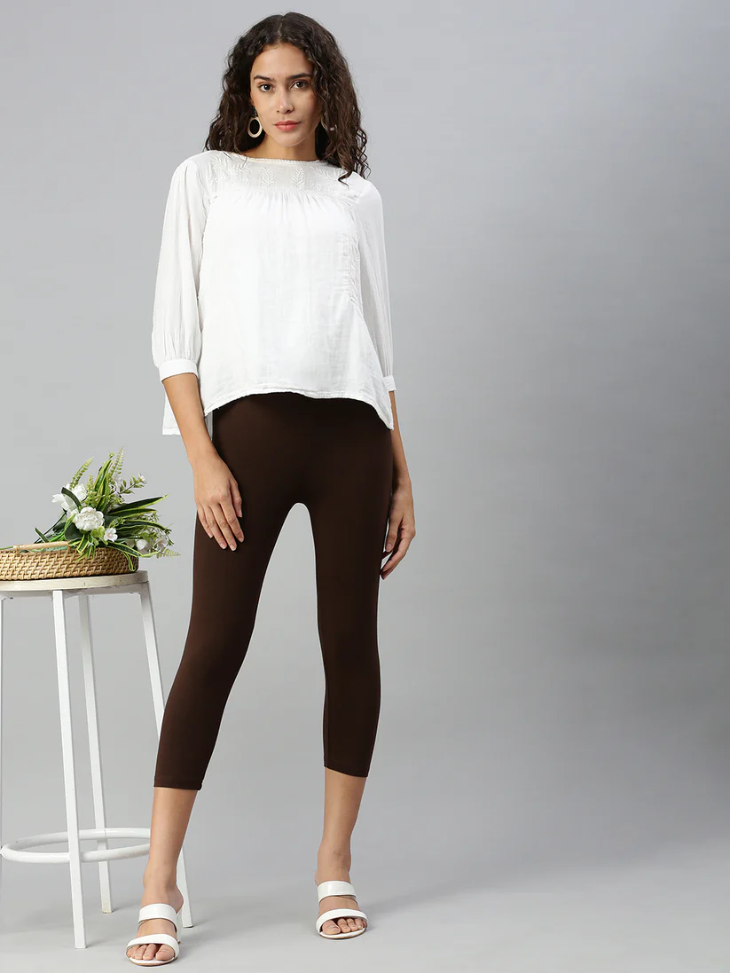 Prisma leggings capri-Brown