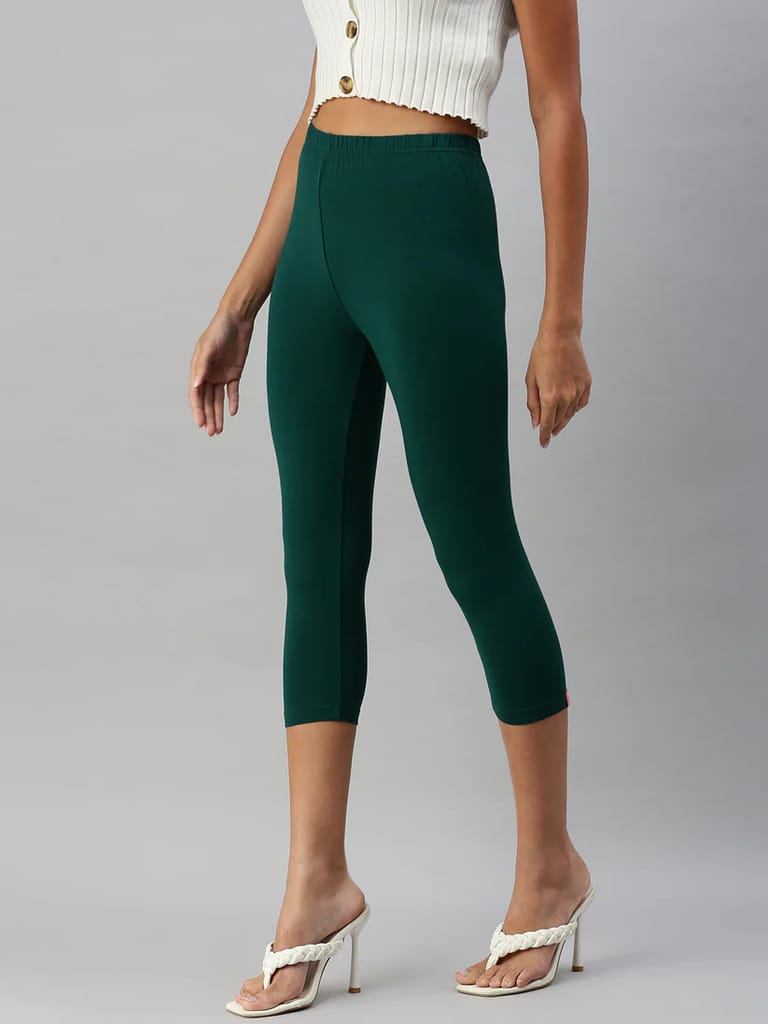Prisma leggings capri-Bottle Green