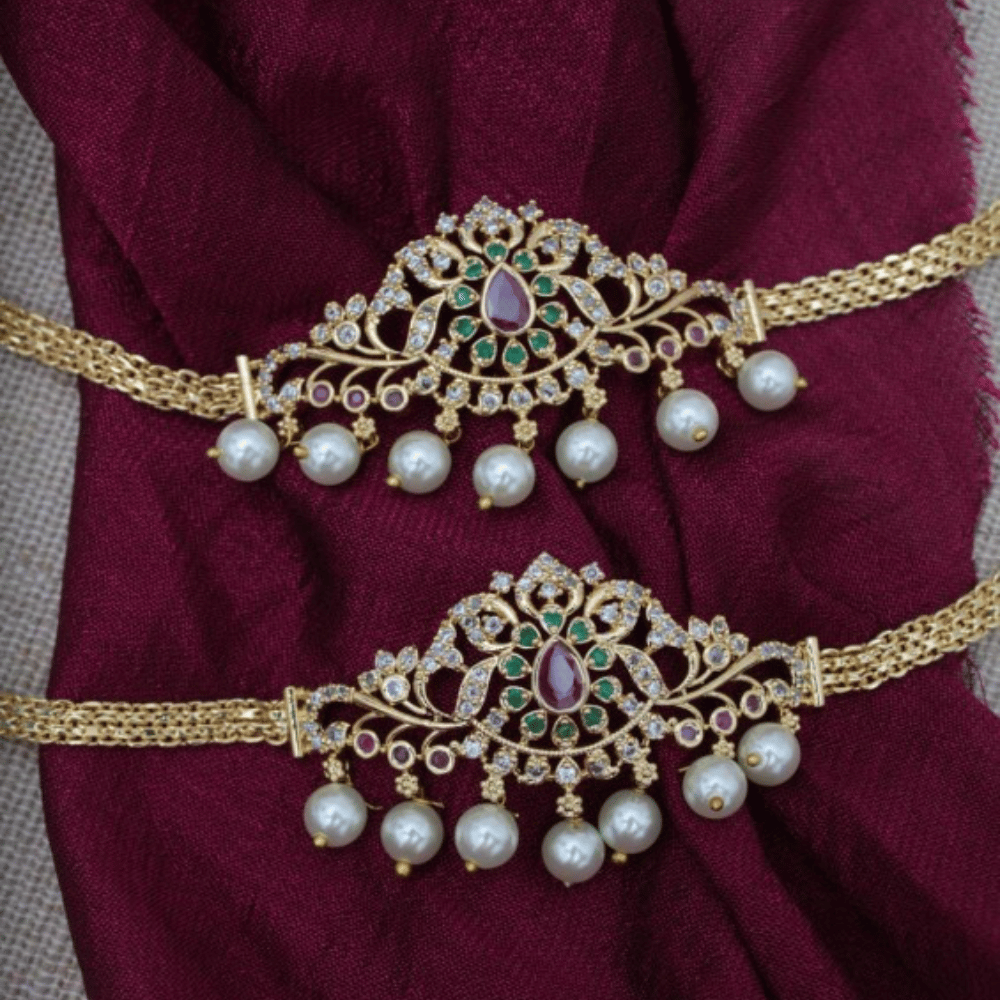 Armlet | Bajuband | Bajuband for girls and women | Multicolour gold plated bajuband