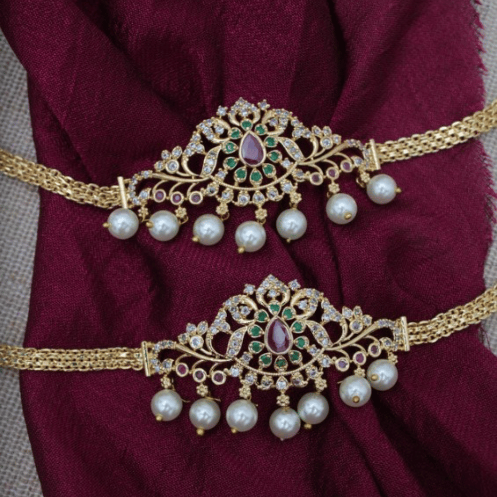 Armlet | Bajuband | Bajuband for girls and women | Multicolour gold plated bajuband