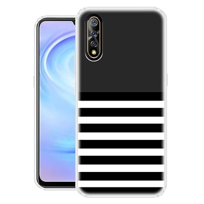 Vivo S1 Back Cover  (Silicone Black and Grey)