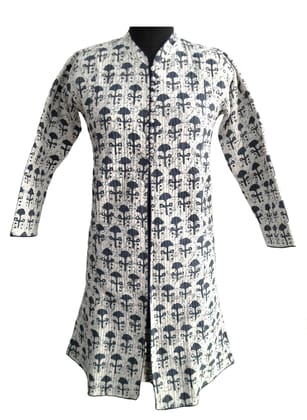 Shuban Traders Indian Handicraft Cotton Woman's/Girl's Quilted Hand Block Printed Jaipuri Full Length -Reversible Jacket