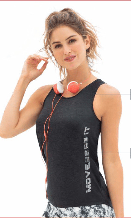 Women's Printed Tank Top Style No. MW33 (Black)