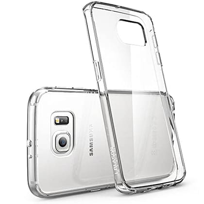 SkyTree Flexible Plain Soft Transparent Back Cover for Samsung Galaxy S6