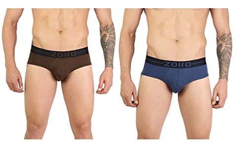 Zoiro Men's Soft Classic Pack of 2 Briefs