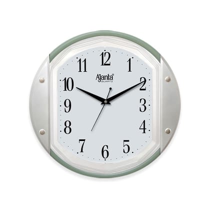 AJANTA Analog 32 cm X 32 cm Wall Clock  (Green, With Glass, Standard)