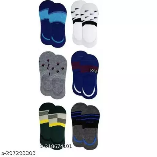 Pack of 6- PRINTED- different patterns. Ultra-warm and soft, this pair of socks is a must-have to keep you comfortable in all season. It is crafted in premium cotton and features a trendy print.