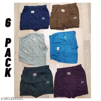 6 PCS | MASTER TRUNKS | INNER ELASTIC | ASSORTED COLOURS | COMFORT FIT |