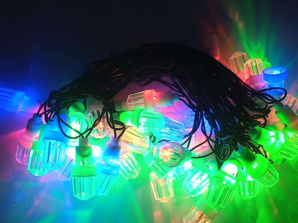 Edamen 90 LED 70 feet handmade indian multicolour LED series jhalar light for diwali ganesh utsav, navratri , wedding and other occation