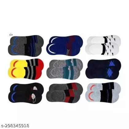 Pack of 9 - PRINTED- different patterns. Ultra-warm and soft, this pair of socks is a must-have to keep you comfortable in all season. It is crafted in premium cotton and features a trendy print.