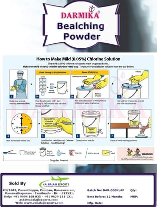 DARMIKA Powerful Bleaching Powder Calcium Hypochlorite 500g
