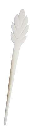 DARMIKA White Marble Comb Design Juda Stick/Bun Stick for Women & Girls Hair Accessory set of 2