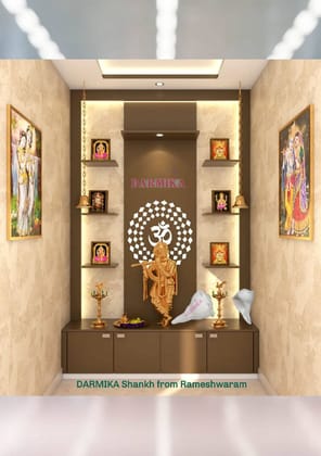 Darmika Dakshinavarti shankh, Natural Pooja Dakshinavarti Shankh Original from Rameswaram / ???????????? ??? / dakshinavarti shankh and Natural Size-4.5-5 inch