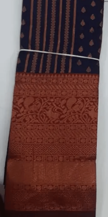 Women Semi Pattu Saree Silk Blend Saree bottle green color saree with pink color pallu and blouse