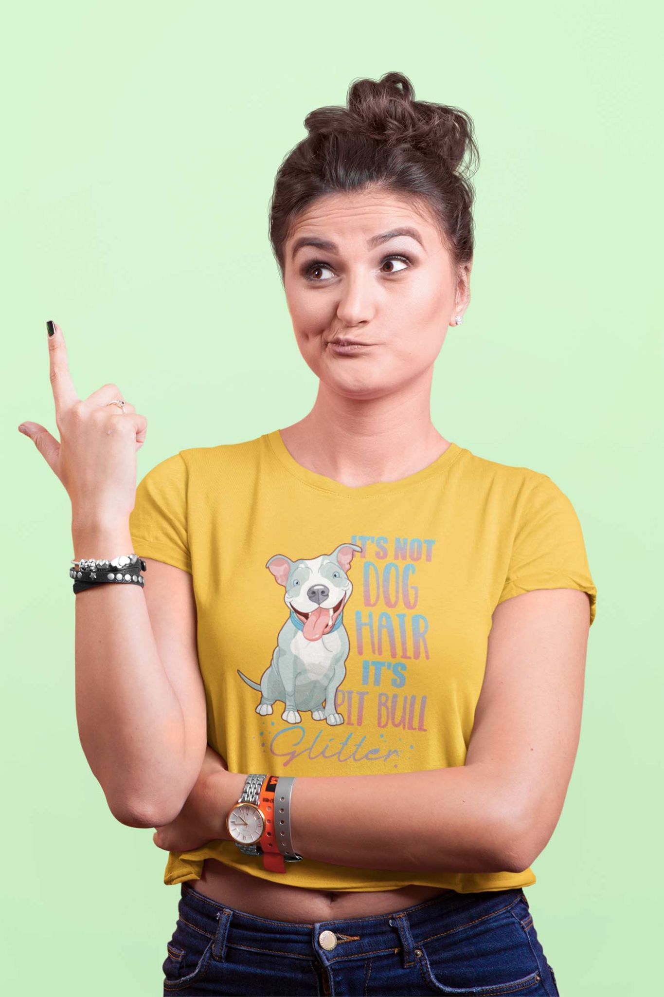 Crop Top (Women) - Pitbull Glitter (11 Colours)