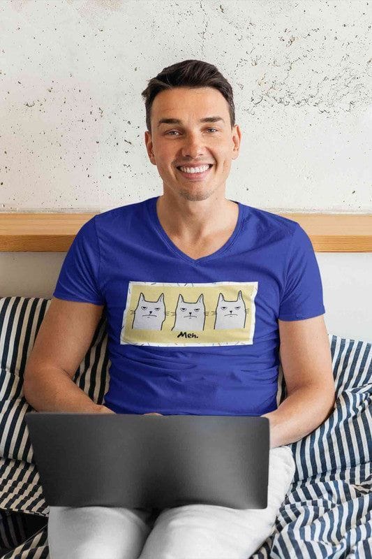 V Neck T-Shirt (Men) - Meh Mondays (5 Colours)