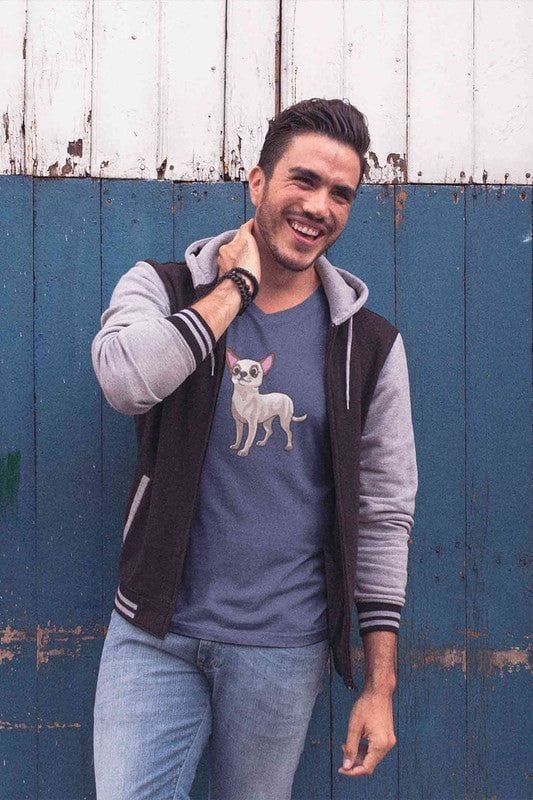 V Neck T-Shirt (Men) - Chatty Chihuahua (5 Colours)