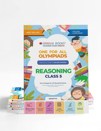 Oswaal One for All Olympiad Previous Years Solved Papers, Class 5 (Set of 5 Books) Mathematics, English, Science, Reasoning & General Knowledge (For 2022-23 Exam) [Product Bundle] Oswaal Editorial Board