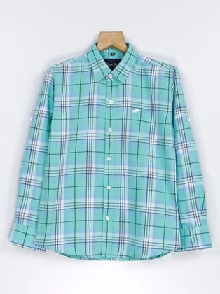 Men Regular Fit Checkered Slim Collar Casual Shirt