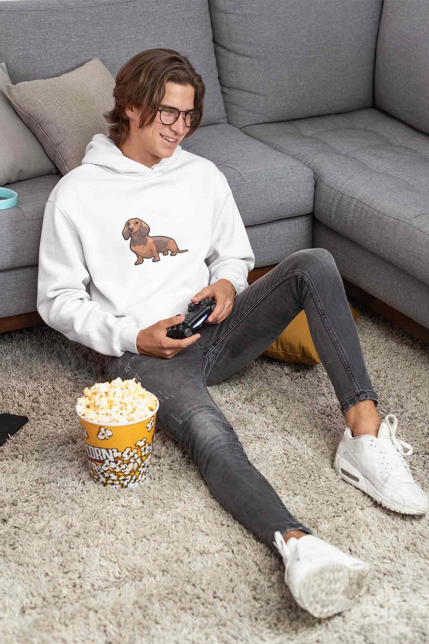 Hoodie (Men) - Dash Dash Dachshund (8 Colours)