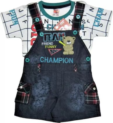 Dungaree For Baby Boys & Baby Girls Printed Pure Cotton