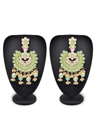 Blee19 18k Gold Plated Meenakari Chandbali Earrings For Women Blee19 18k Gold Plated Meenakari Chandbali Earrings For Women