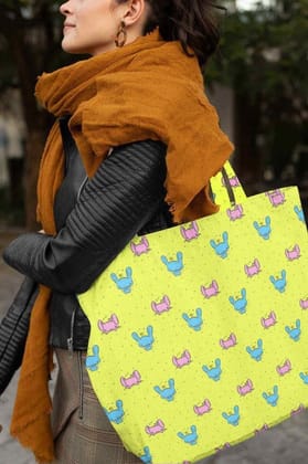 Psychedelic Bunny Tote Bag