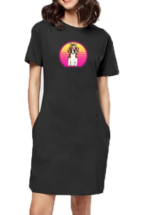 T-shirt Dress With Pockets - Lil Miss Beagle (6 Colours)