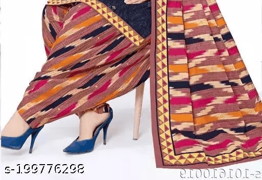 Pure Cotton Kurta /Kurti & Churidar Materia With Fancy Dupatta