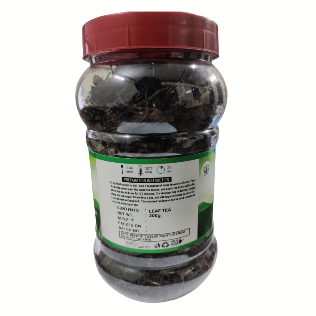 Roasted Premium Orthodox Black Tea from the foothills of Darjeeling | Jyoti Agro Farm (200g) | 150 to 200 cups approx | Gourmet Whole Leaf Tea by MINTRI TEA