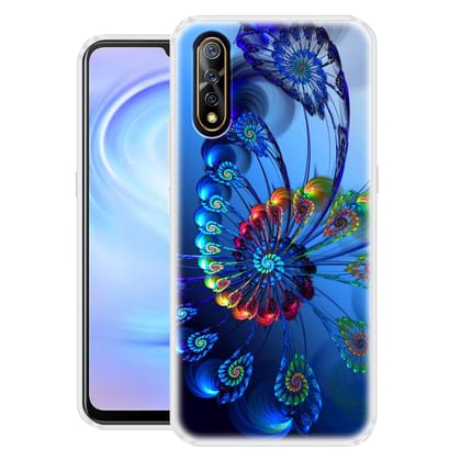 Fashionury Back Cover for Vivo S1 (Silicone_Blue)