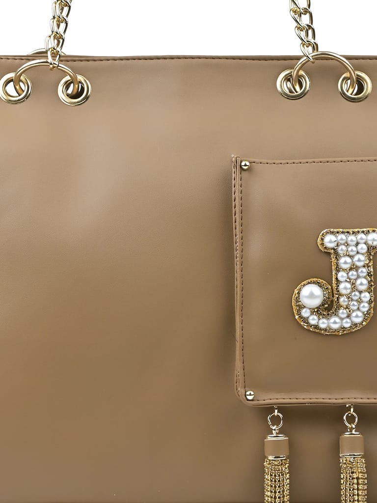 Vdesi Initial Pocket Tote