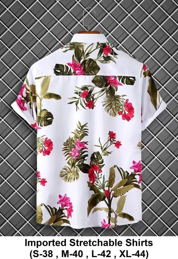 Men Regular Fit Printed Spread Collar Casual Shirt